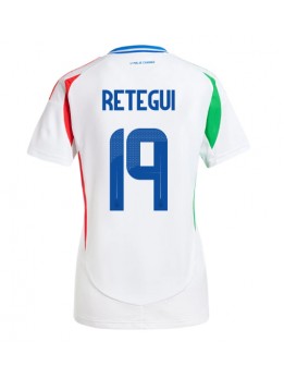 Italien Mateo Retegui #19 Auswärtstrikot für Frauen EM 2024 Kurzarm